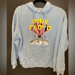 Pink Floyd‎ | Light Blue Band Sweatshirt | Hoodie with Graphic | XXL